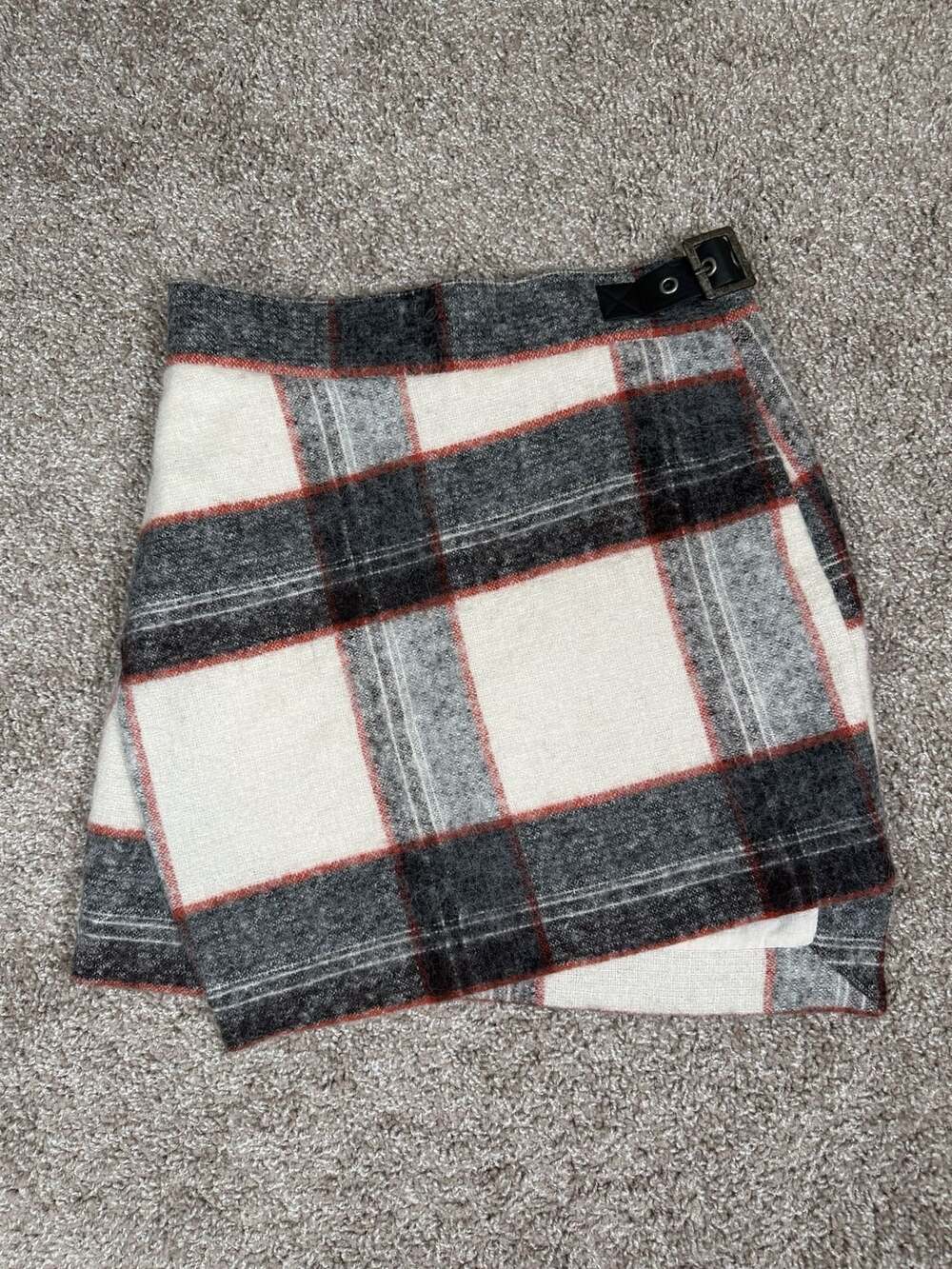 Free People Plaid Wool Alpaca Mini Skirt Size 2 Autumn Fall Grunge Y2K Capsule